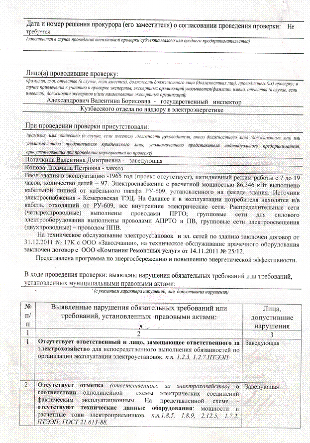 Mdou102 - Акт Проверки Ростехнадзора